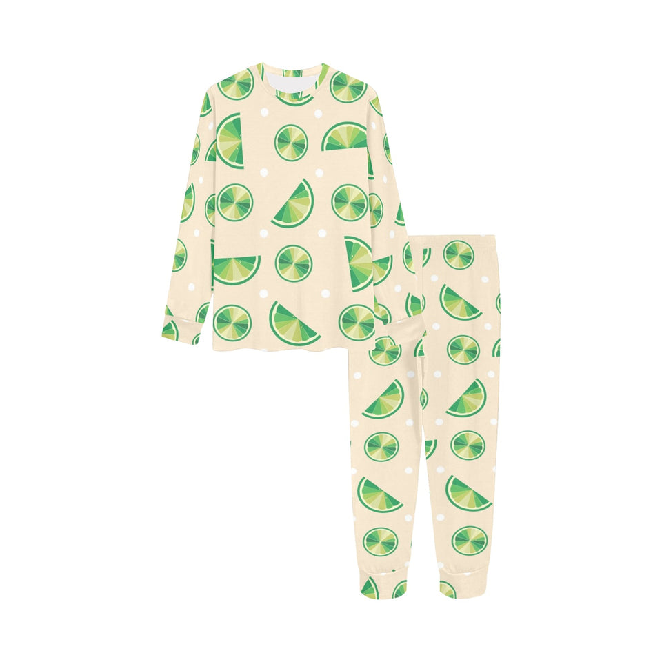 Lime Pattern Kids' Boys' Girls' All Over Print Pajama Set