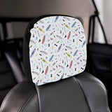 Surfboard Pattern Print Design 01 Car Headrest Cover