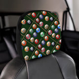 Billiard Ball Pattern Print Design 03 Car Headrest Cover