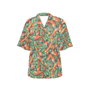 Carrot Pattern Print Design 04 Women's All Over Print Hawaiian Shirt