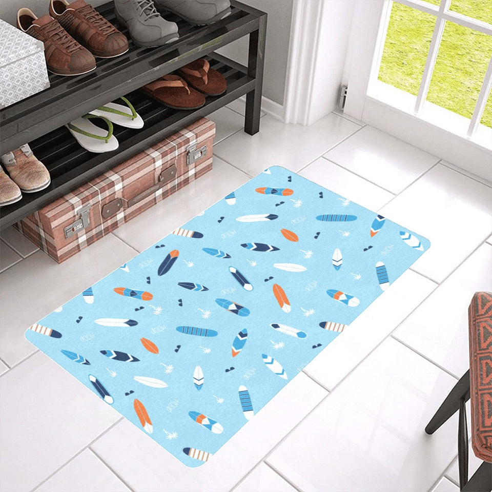 Surfboard Pattern Print Design 05 Doormat