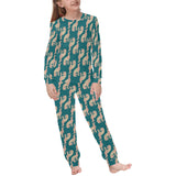 Greyhound Pattern Print Design 05 Kids' Boys' Girls' All Over Print Pajama Set