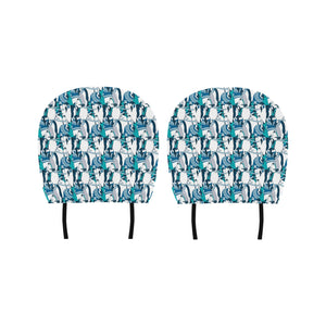 Penguin Pattern Car Headrest Cover