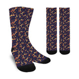 Eiffel Tower Pattern Print Design 02 Crew Socks