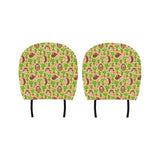 Hedgehog Pattern Print Design 02 Car Headrest Cover