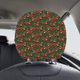 Squirrel Pattern Print Design 03 Car Headrest Cover