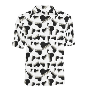 Piano Pattern Print Design 02 Men's All Over Print Polo Shirt