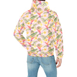 Hummingbird Pattern Print Design 03 Men's Padded Hooded Jacket(ModelH42)