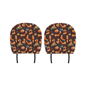 Fox Pattern Car Headrest Cover