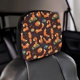 Fox Pattern Car Headrest Cover