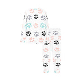 Dog Paws Pattern Print Design 02 Kids' Boys' Girls' All Over Print Pajama Set