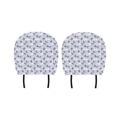 Swallow Pattern Print Design 03 Car Headrest Cover