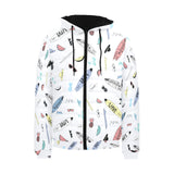 Surfboard Pattern Print Design 01 Men's Padded Hooded Jacket(ModelH42)