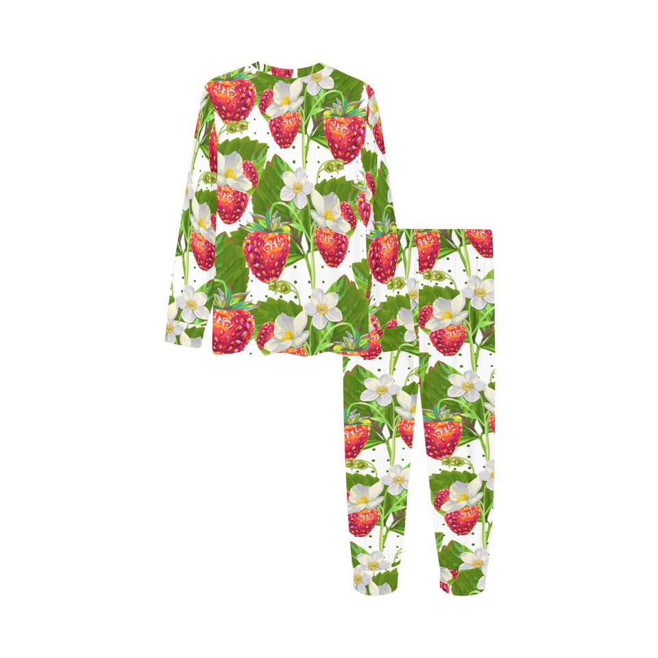 Strawberry Pattern Kids' Boys' Girls' All Over Print Pajama Set