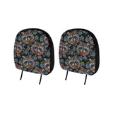 Raccoon Blueburry Pattern Car Headrest Cover