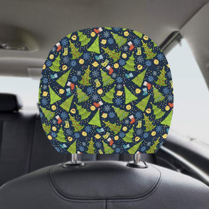 Christmas Tree Snowflake Pattern Car Headrest Cover