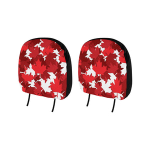 Canadian Maple Leaves Pattern Car Headrest Cover