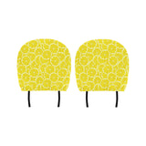 Sliced Lemon Pattern Car Headrest Cover