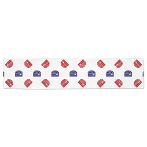 Hamburger Pattern Print Design 04 Table Runner