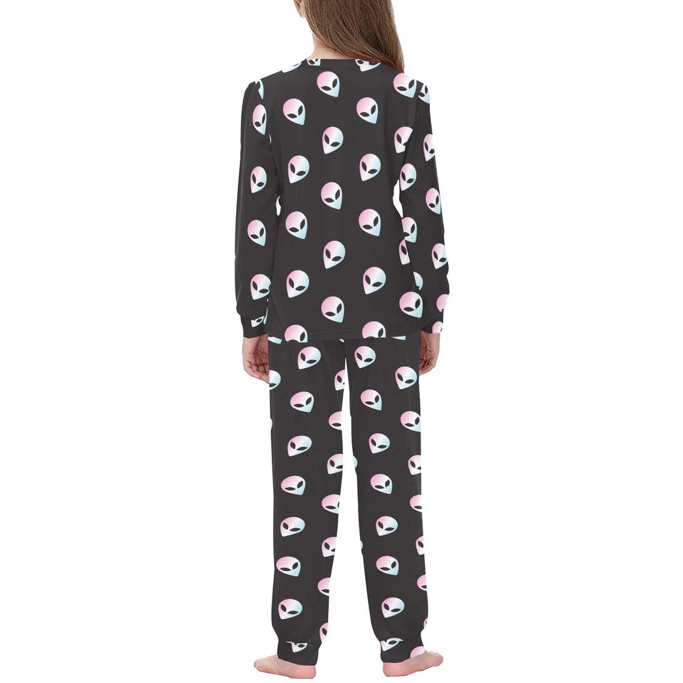 Alien Pattern Print Design 04 Kids' Boys' Girls' All Over Print Pajama Set