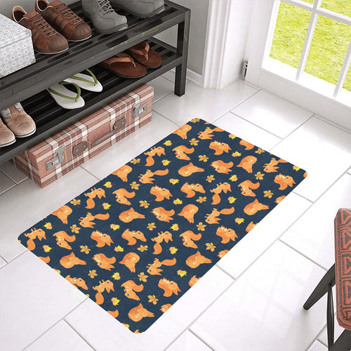 Squirrel Pattern Print Design 05 Doormat