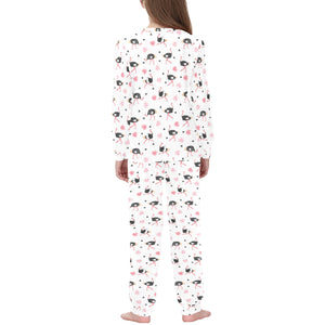 Ostrich Pattern Print Design 03 Kids' Boys' Girls' All Over Print Pajama Set