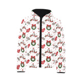 Hedgehog Pattern Print Design 05 Kids' Boys' Girls' Padded Hooded Jacket