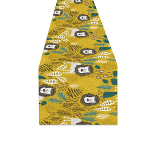 Lion Pattern Print Design 01 Table Runner