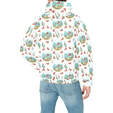 Goldfish Pattern Print Design 01 Men's Padded Hooded Jacket(ModelH42)