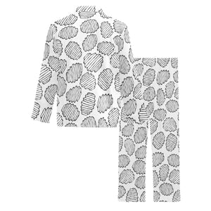 Potato Chips Pattern Print Design 03 Men's Long Pajama Set