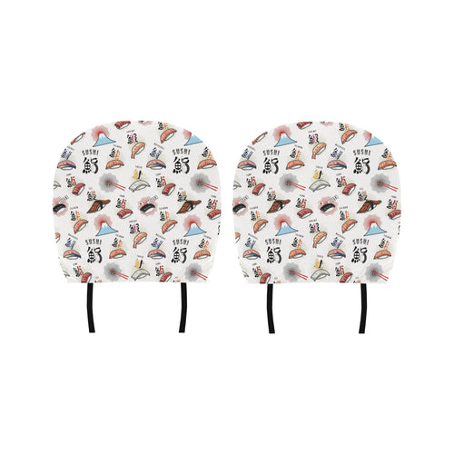 Sushi Japanese Pattern Car Headrest Cover