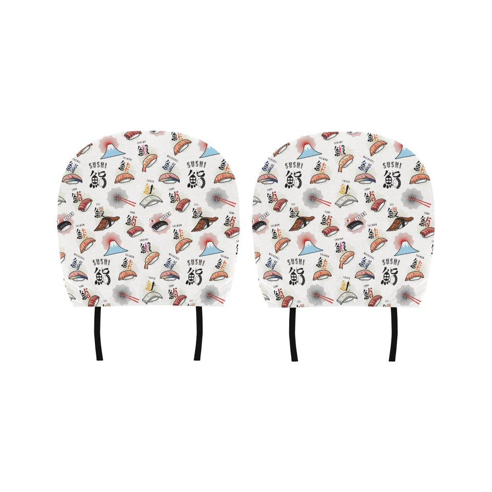 Sushi Japanese Pattern Car Headrest Cover