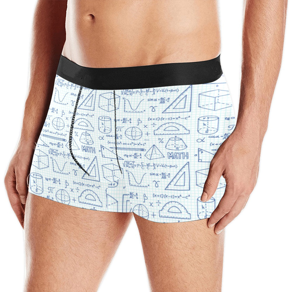 Math Pattern Print Design 03 Men's All Over Print Boxer Briefs Men's Underwear