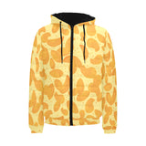 Potato Chips Pattern Print Design 04 Men's Padded Hooded Jacket(ModelH42)