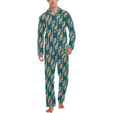 Greyhound Pattern Print Design 05 Men's Long Pajama Set