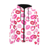 Lips Pattern Print Design 05 Men's Padded Hooded Jacket(ModelH42)