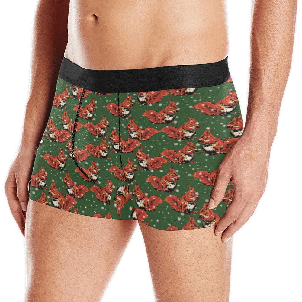 Squirrel Pattern Print Design 03 Men's All Over Print Boxer Briefs Men's Underwear