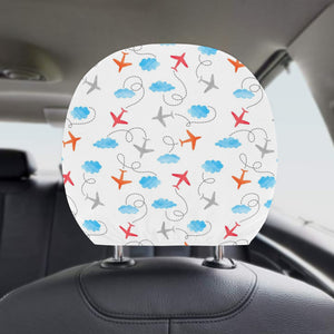 Airplane Cloud Pattern Car Headrest Cover