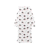 Ostrich Pattern Print Design 02 Blanket Robe with Sleeves