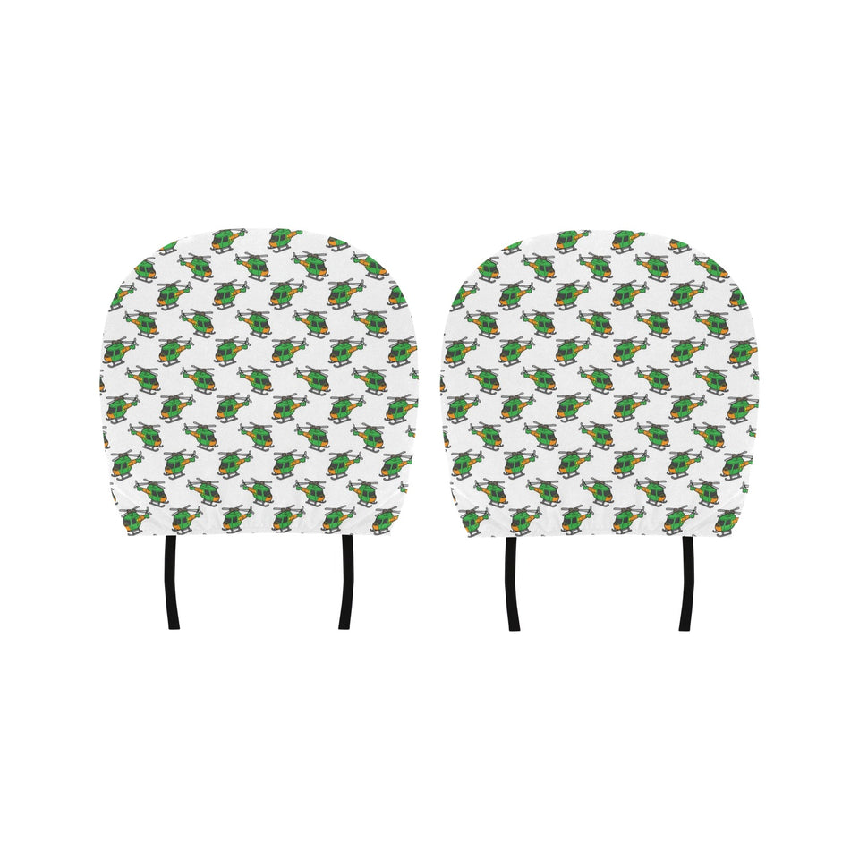 Green Amy Helicopter Pattern Car Headrest Cover