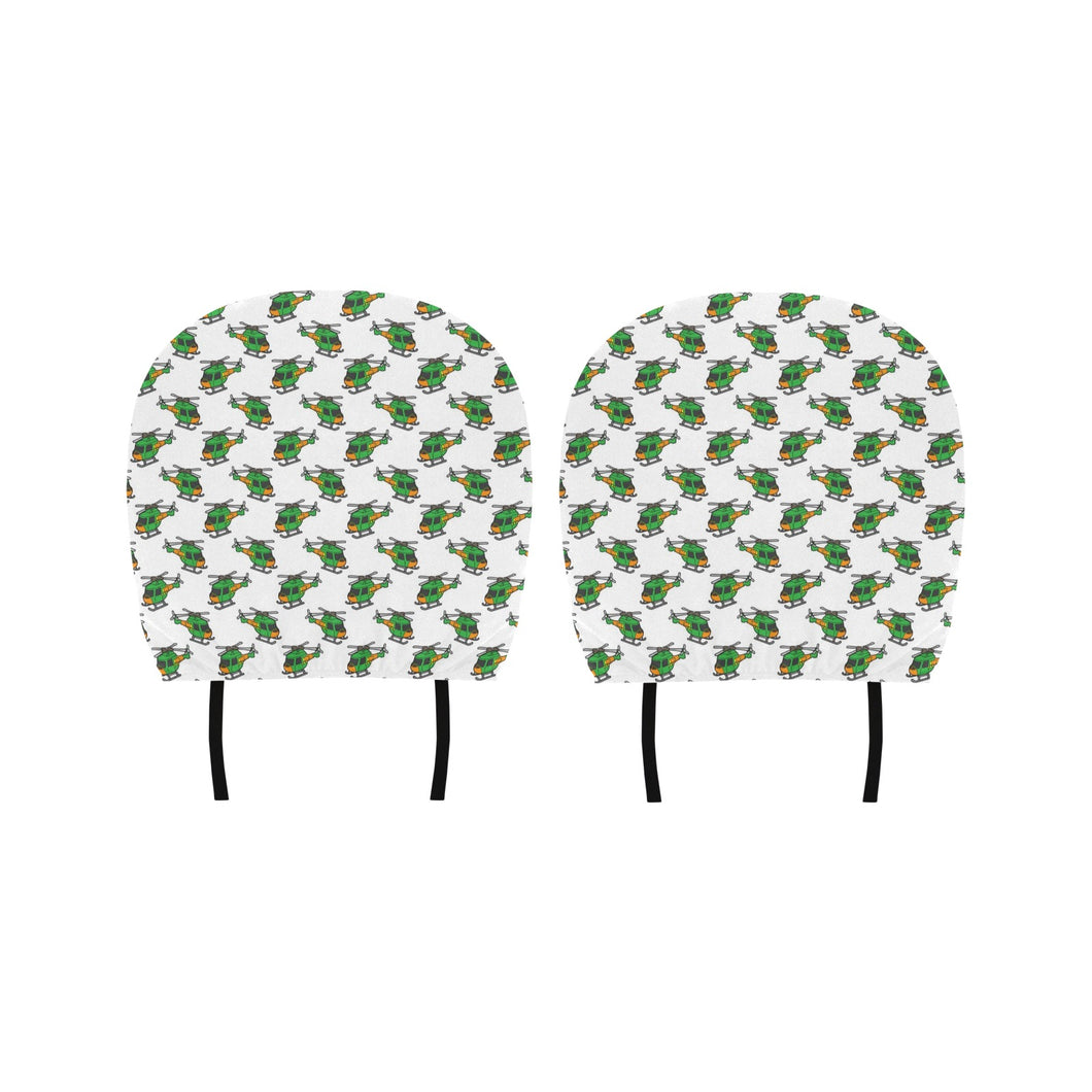 Green Amy Helicopter Pattern Car Headrest Cover