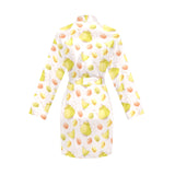 Tea pots Pattern Print Design 03 Women's Long Sleeve Belted Night Robe