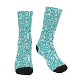 Math Pattern Print Design 05 Crew Socks