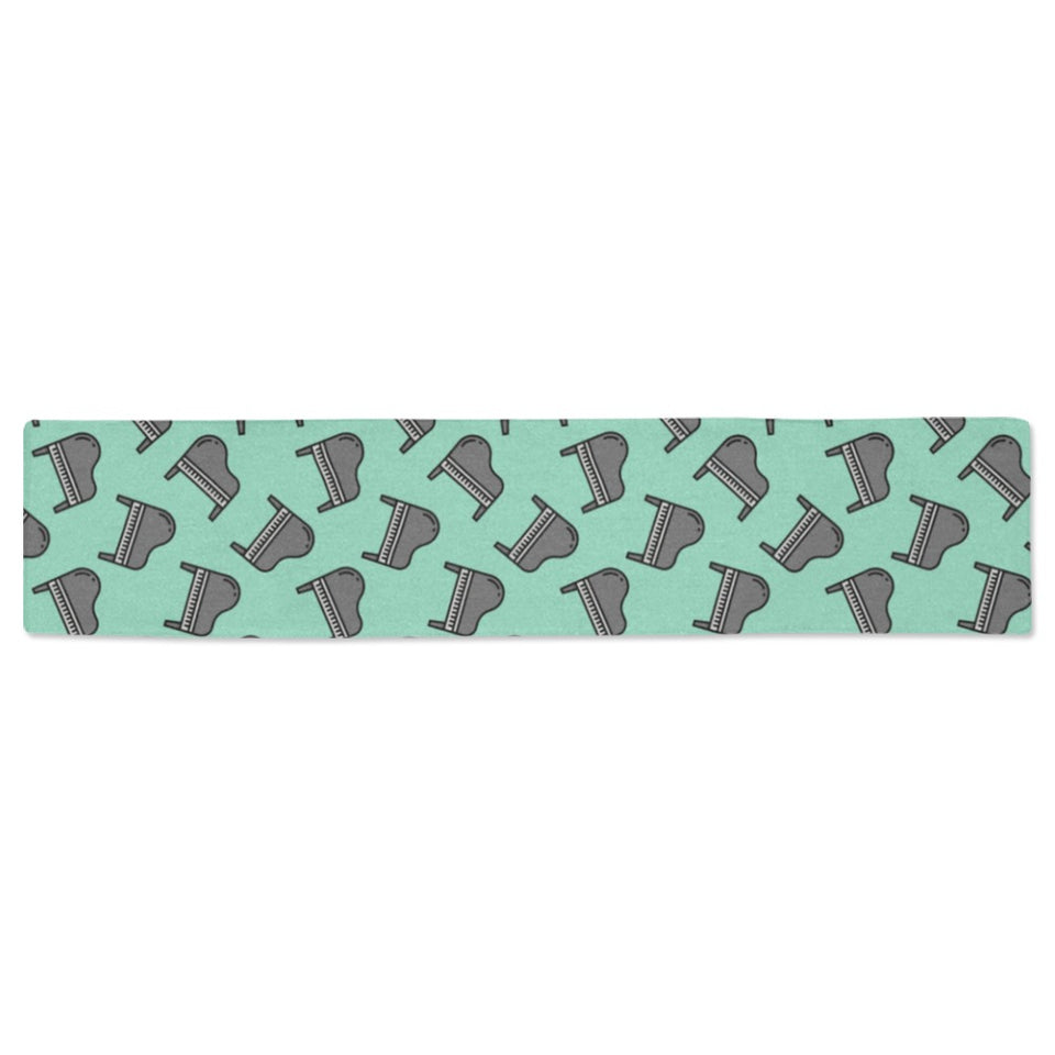 Piano Pattern Print Design 04 Table Runner