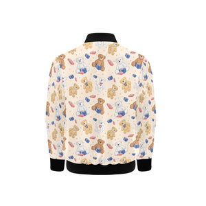 Teddy Bear Pattern Print Design 01 Kids' Boys' Girls' Bomber Jacket