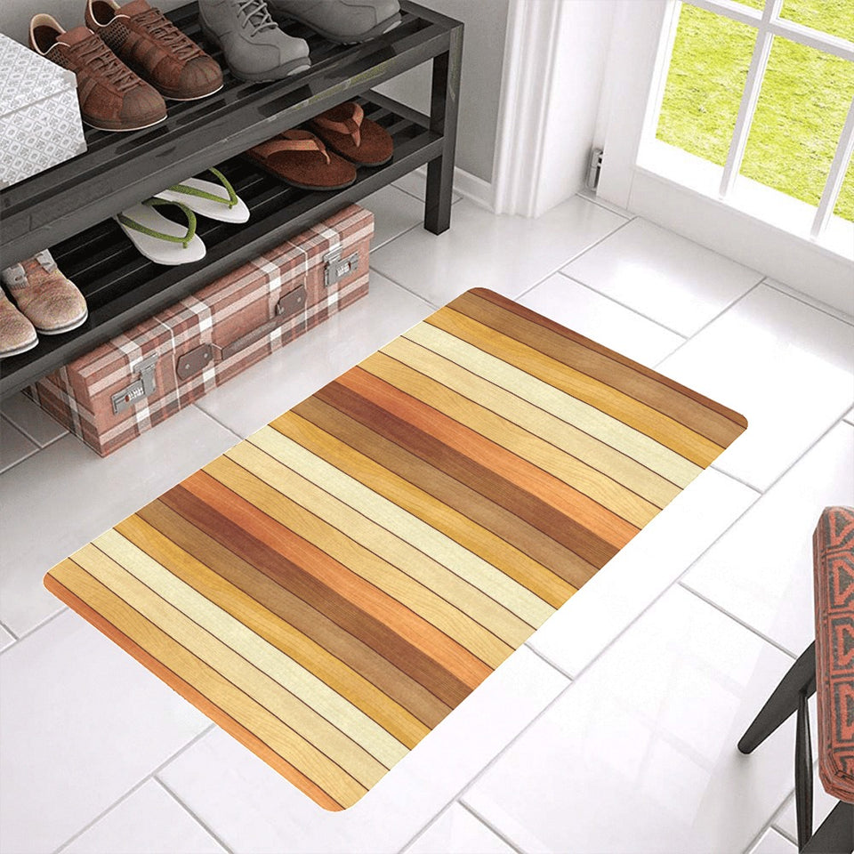 Wood Printed Pattern Print Design 01 Doormat