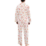 Hedgehog Pattern Print Design 03 Men's Long Pajama Set