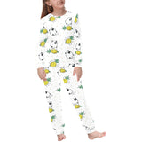 Bull Terrier Pattern Print Design 01 Kids' Boys' Girls' All Over Print Pajama Set