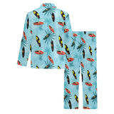 Surfboard Pattern Print Design 03 Men's Long Pajama Set