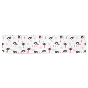 Ostrich Pattern Print Design 02 Table Runner